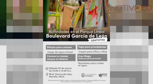 Este sábado, talleres y actividades lúdicas en el Boulevard García de León