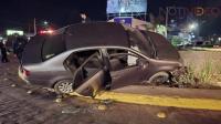 Ministerio Público choca su auto contra la glorieta de 5 de Mayo, Zamora