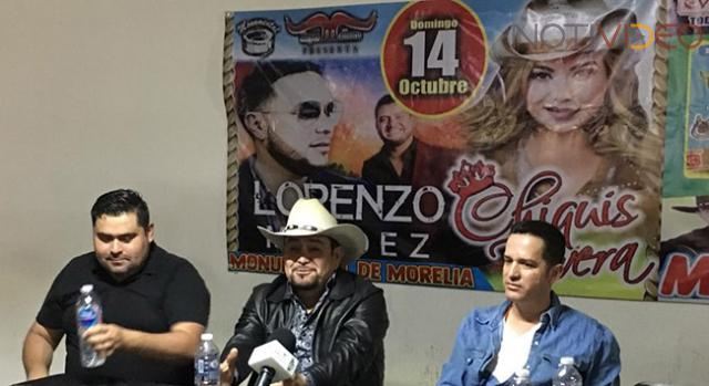 Chiquis Rivera y Lorenzo Méndez este 14 de octubre en Morelia
