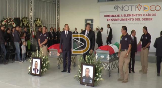 Homenajean a ministeriales ejecutados en Aguililla