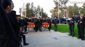  Rinden homenaje luctuoso a 8 policías fallecidos en accidente