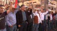 Marchan Sindicatos del sector educativo en Michoacán