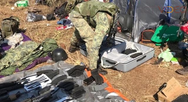 Militares aseguran un campamento de una célula delictiva