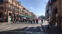 Mañana de manifestaciones en calles y avenidas en Morelia.