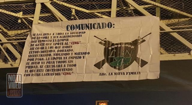 Narco mantas en Zamora dan indicio de una nueva organización criminal