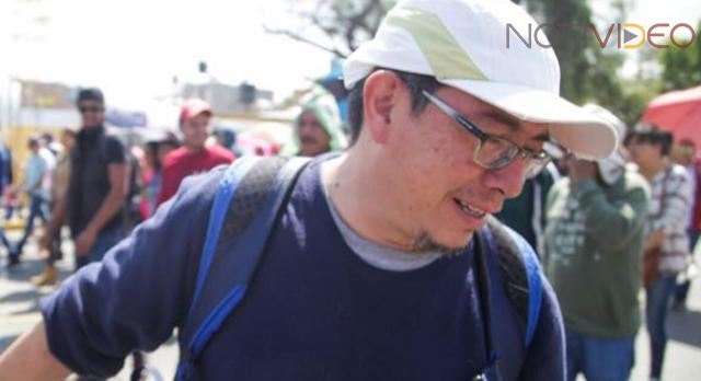 Pese a las medidas cautelares ‘El Mosh’ estuvo en la marcha de profesores