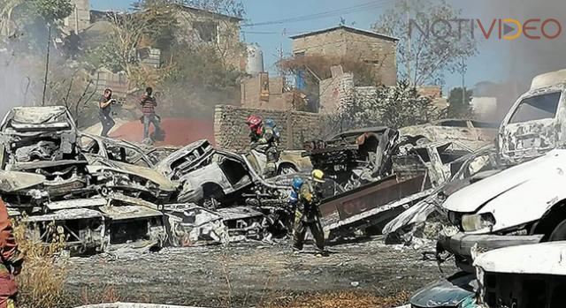 Más de 70 carros afectados en el corralón 2 de la Policía Morelia incendiado esta mañana 