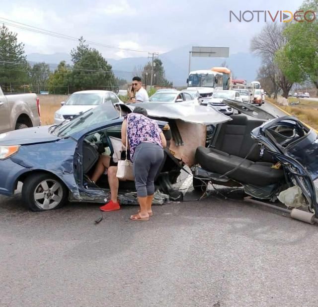 Se registra accidente automovilístico en la Morelia-Pátzcuaro 