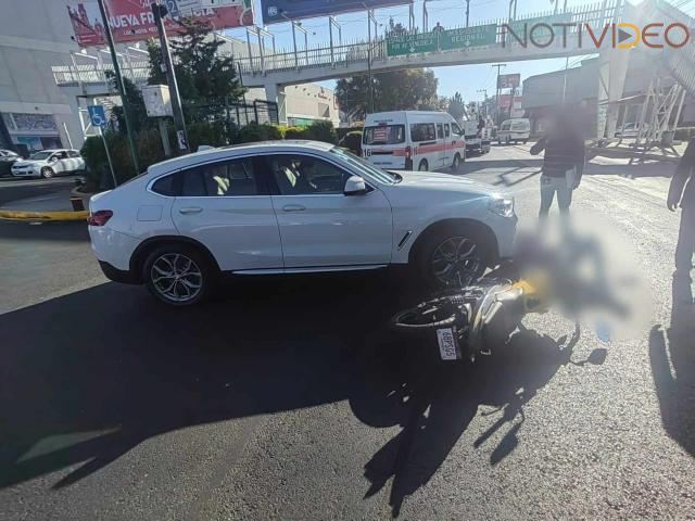 Auto y moto protagonizan choque al sur de Morelia; hay 1 herido 