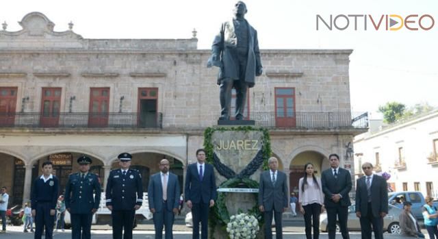 Ayuntamiento de Morelia conmemora el CCXII Aniversario del Natalicio de Benito Juárez