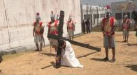 Representan el Viacrucis en el Cereso Mil Cumbres