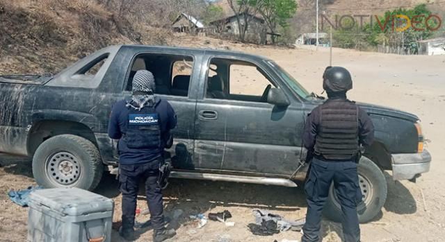 Autoridades aseguran un camión con blindaje hechizo
