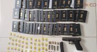 Detienen a tres personas en posesión de un arma y 54 envoltorios de droga en Hidalgo 