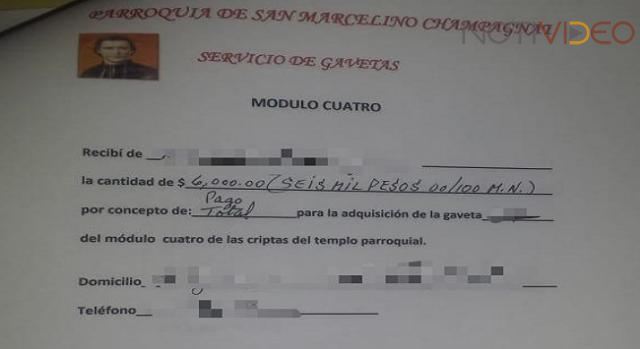  Denuncian posible fraude en la venta de gavetas en una iglesia