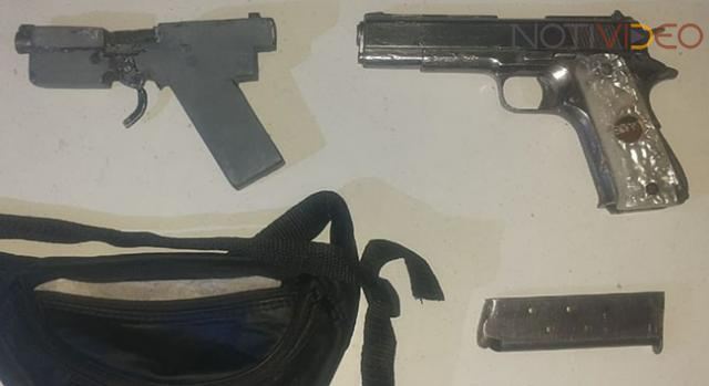 Aseguran la SSP y GN a dos sujetos  en posesión de tres armas de fuego