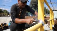 Últimos detalles en puente de dren Barajas, en Siervo de la Nación