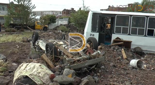 Más de 100 viviendas afectadas por tromba en Morelia