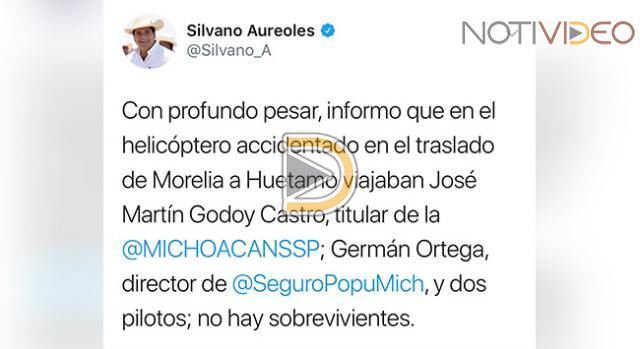 Cae helicóptero donde viajaba secretario de Seguridad Pública