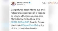 Cae helicóptero donde viajaba secretario de Seguridad Pública