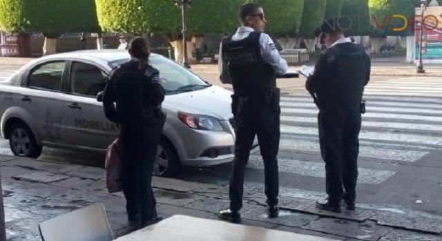  Policías de Morelia infraccionan un vehículo oficial del Ayuntamiento 