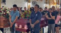 Familiares y amigos, dan en el último adiós en el templo de Nuestra Señora de Guadalupe.