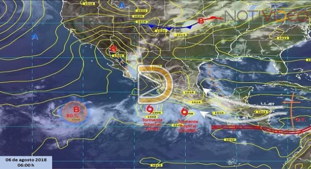 Alerta en Michoacán por paso de tormentas tropicales