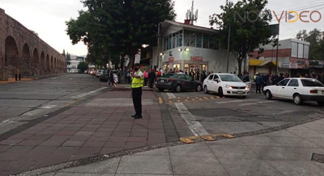 Despliega SSP dispositivo de movilidad ante manifestación, en Morelia