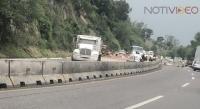 Se derrumba paredón en la carretera Morelia - Pátzcuaro