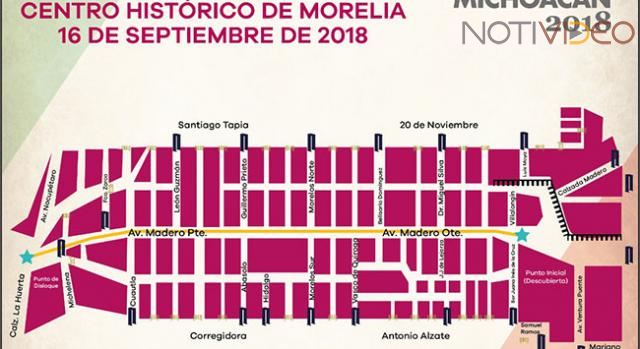 A partir de este viernes 14, cierre de calles en Centro Histórico por Festejos Patrios