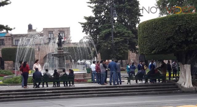 Inicia concentración de profesores del SNTE en el centro 