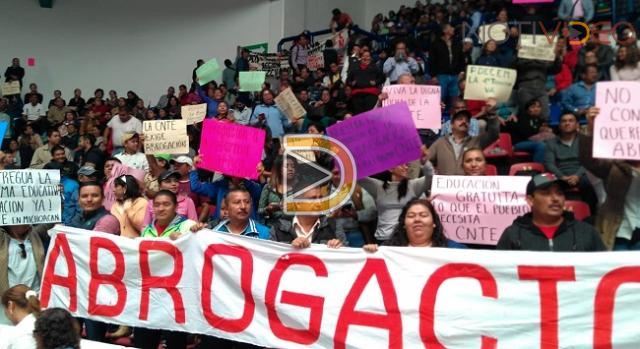 CNTE exige abrogación de reforma educativa