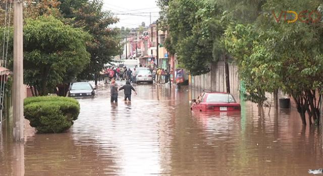 Inundadas 30 colonias de Morelia por las lluvias torrenciales