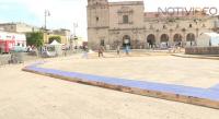 Monumental alfombra para Noche de Muertos en Plaza Valladolid