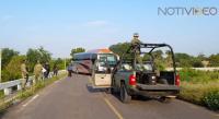 Retiran corporaciones de seguridad los bloqueos registrados sobre carretera Apatzingán- Aguililla
