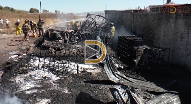 Se incendia casa por presunto huachicol
