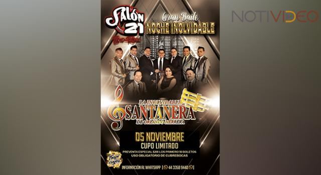 Esta noche se presenta la Santanera en el Salón 21