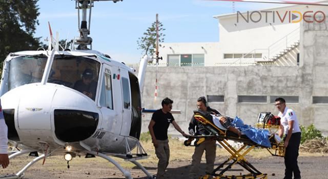 Por Código Mater, mujer es trasladada en ambulancia aérea a Morelia