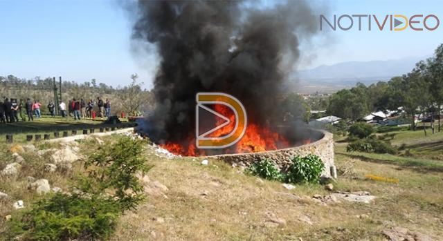 Destruyen más de una tonelada de droga en Michoacán