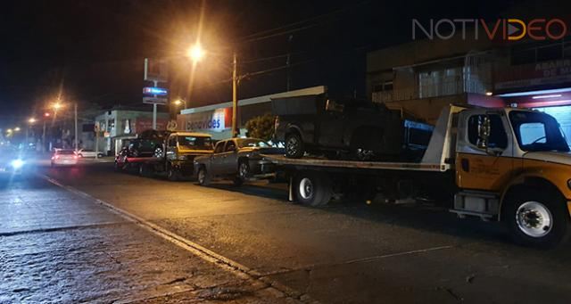 Suman 49 vehículos y 25 detenidos  asegurados después de los enfrentamientos en Tocumbo, Cotija...