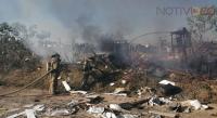 Explota vivienda donde almacenaban pirotecnia. 