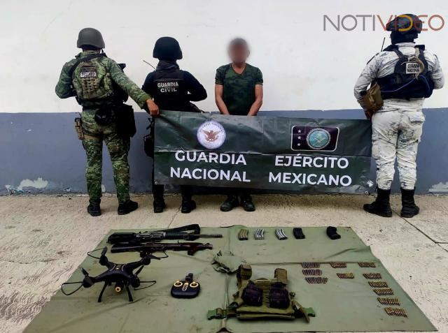 Captura a “El Guache” con armas largas y un dron, en “La Ruana”
