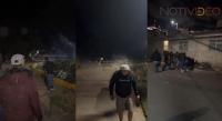 Granaderos desalojan a manifestantes y liberan carretera al Aeropuerto