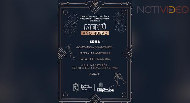 Este será el menú de Año Nuevo en barandilla